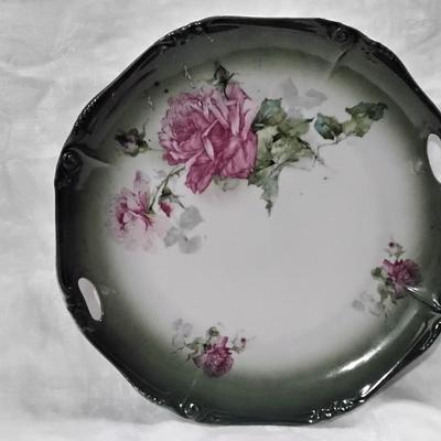 Antique 9" German Hand Painted Plate