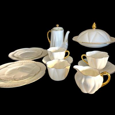 Antique Shelley Fine Bone China Tea/Coffee Set - 13 Pieces