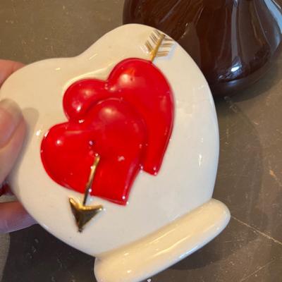 Hershey's Kiss bank & Valentine vase
