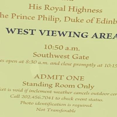 Queen Elizabeth II & Prince Phillip Invitation Framed & Matted