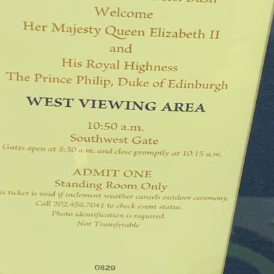 Queen Elizabeth II & Prince Phillip Invitation Framed & Matted