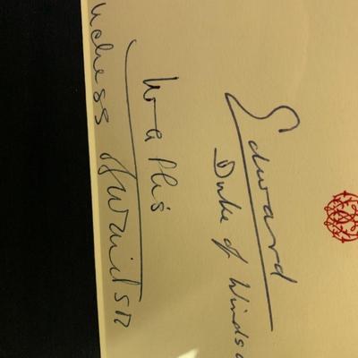 Nixon Edward Duke & Duchess of Windsor Photo Signatures Matted / Framed