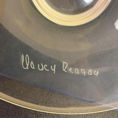 Nancy Reagan White House Etched Raised Plate w Box