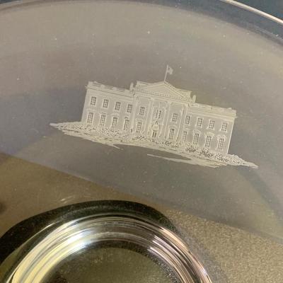 Nancy Reagan White House Etched Raised Plate w Box