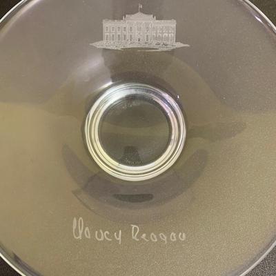 Nancy Reagan White House Etched Raised Plate w Box