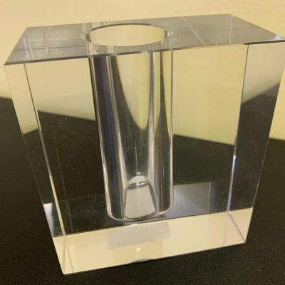 Heavy Thick Crystal Demi Vase