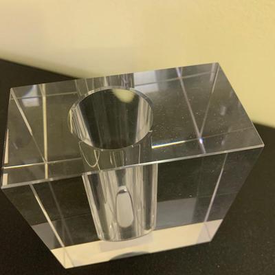 Heavy Thick Crystal Demi Vase