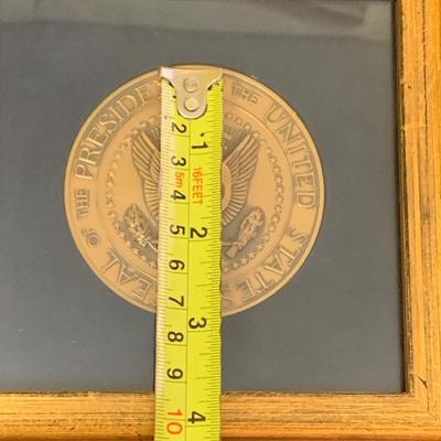 Large Two Sided Framed Display Presidential Seal Coin