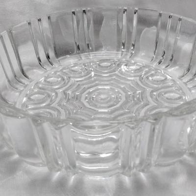 Anchor Hocking Old Cafe Clear Depression Glass Candy Dish