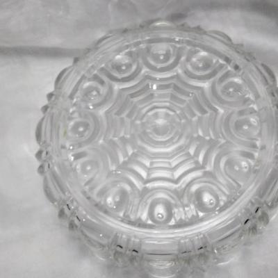 Anchor Hocking Old Cafe Clear Depression Glass Candy Dish
