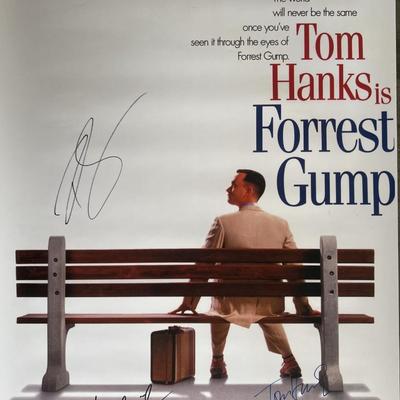 Forrest Gump cast signed movie poster. GFA Authenticated