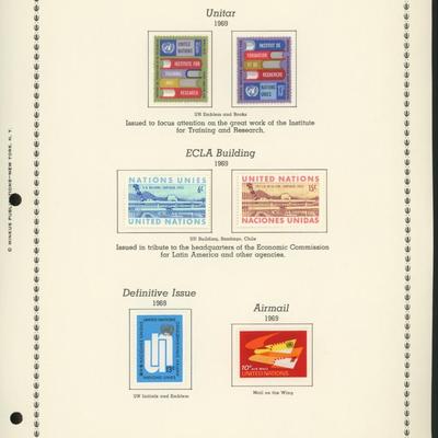 United Nations ECLA Building  Stamps 1969