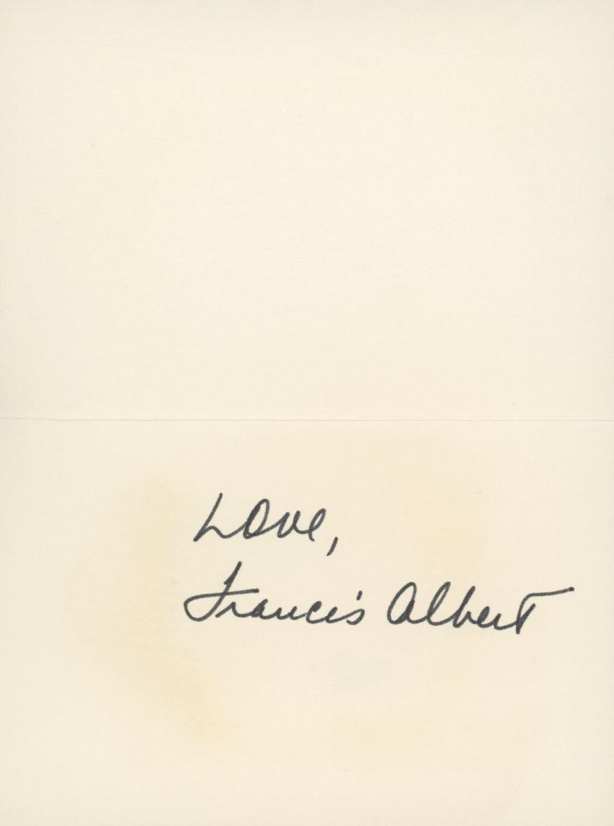 Frank Sinatra greeting card signature cut