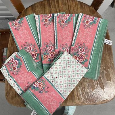 Pink floral napkins