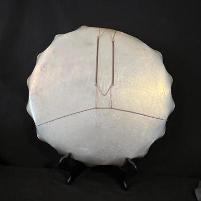 Wrought/Embossed Aluminum W/Limoges China Plate Inserts (B1-RG)