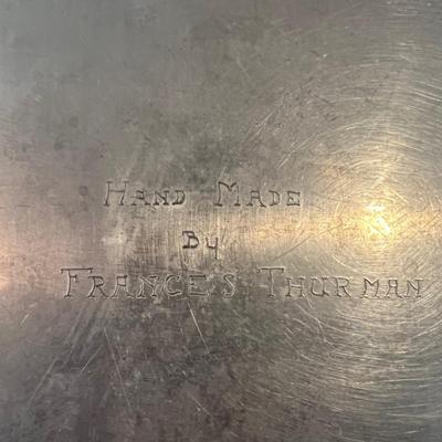 Wrought/Embossed Aluminum W/Limoges China Plate Inserts (B1-RG)