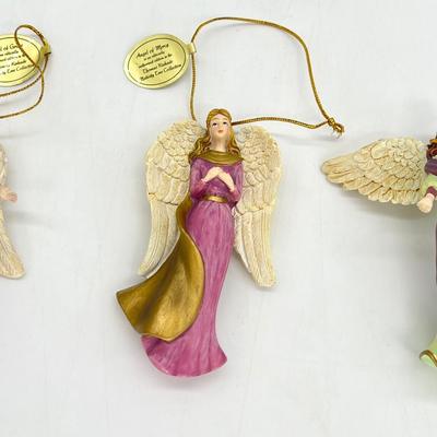 BRANFORD EXCHANGE ~ Thomas Kinkade ~ Nativity Tree Collection ~ Set Of Ten (10) Angel Ornaments