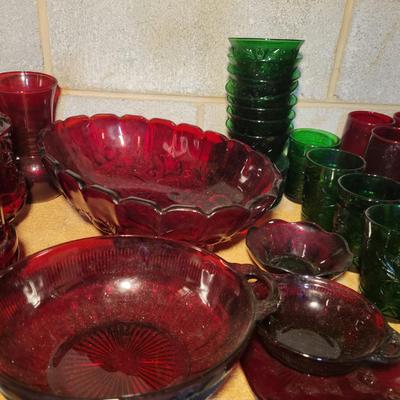 Red and Green Decorative Glass (BS2-DW)