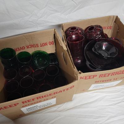 Red and Green Decorative Glass (BS2-DW)