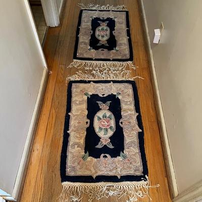 Pair of Matching â€˜Gardenâ€™ Genuine Hand Tufted Wool Area Rugs (B2-RG)