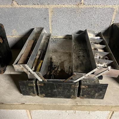 Seven Plastic Toolboxes (BS1-MG