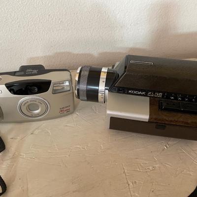 Kodak XL55 and cannon 76 cameras & tripod