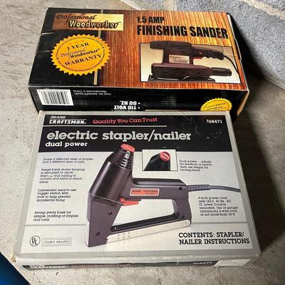 Electric Drill, Electric Staple Gun, Carwash Cannon, & More w/ Three Shelf Unit (BS1-MG)