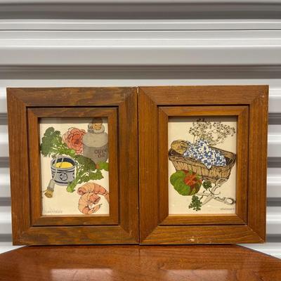 Pair of farmhouse pictures