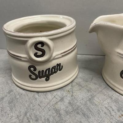 Vintage cream and sugar