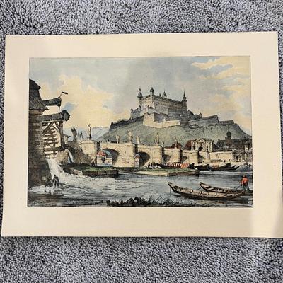 7 Antique Vintage Prints of Samuel Prout Artwork