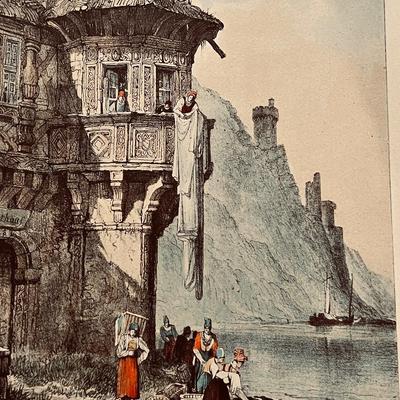 7 Antique Vintage Prints of Samuel Prout Artwork