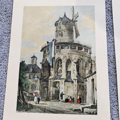 7 Antique Vintage Prints of Samuel Prout Artwork