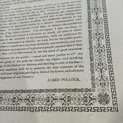 Antique Print Inaugural Address of Governor Pollock of PA - 19