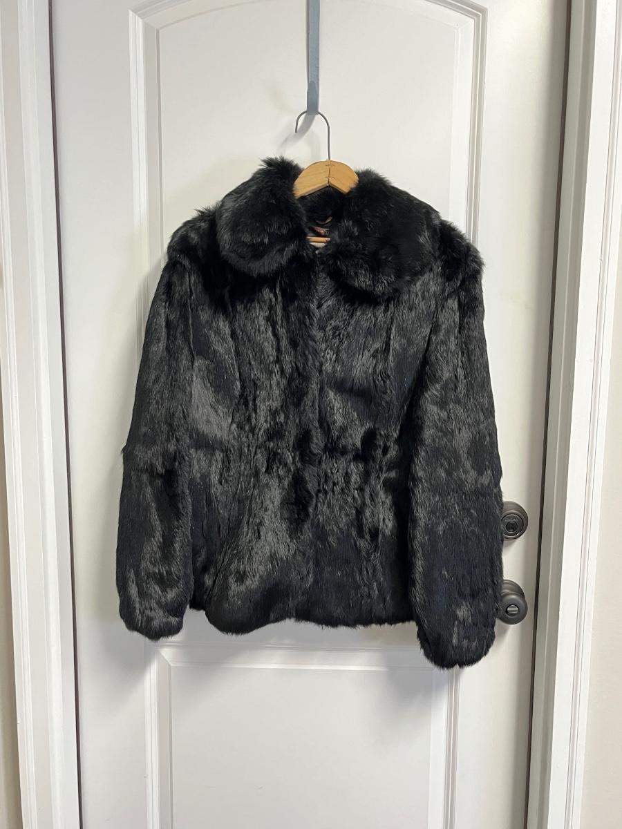JACQUES SAINT LAURENT ~ Super Soft ~ Large Black Fur Jacket ...