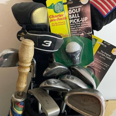 Left handed mens golf clubs & putting system