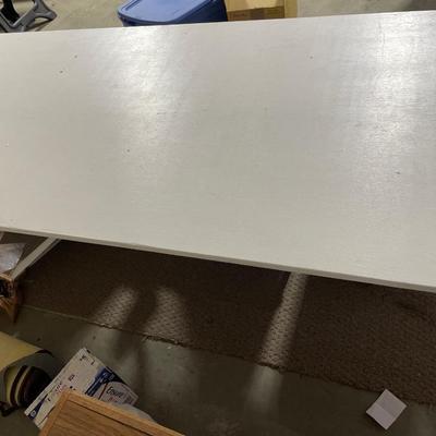 Long white wood table