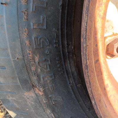 Old flatbed trailer good frame - bad tires and deck