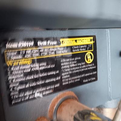 Central Machinery Bench mount Drill Press