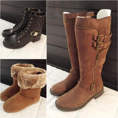 Size 7 Boots by Guess, Totes, Skechers and more (B3-BBL)