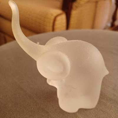 crystal frosted elephant