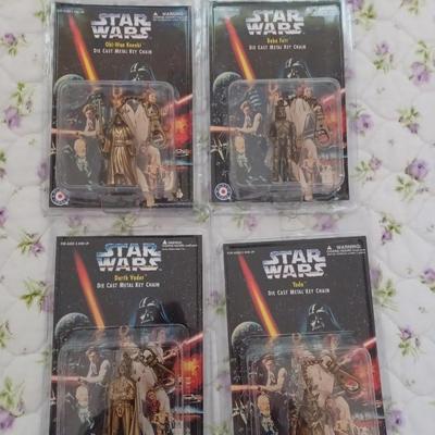 Star Wars Die-cast Key Chains NIB