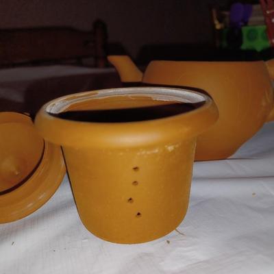 terracotta tea pot