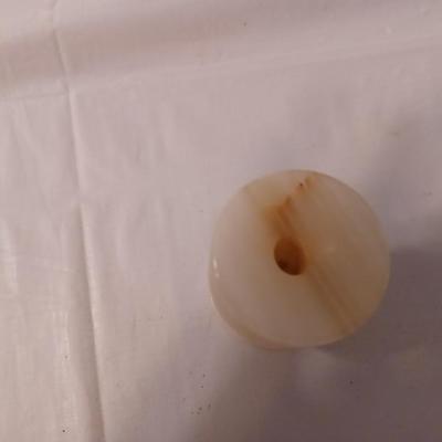 MARBLE POLISHED FOOTED BUD VASE