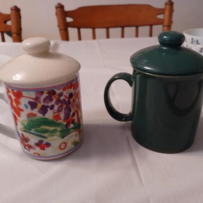 pair of lidded mugs