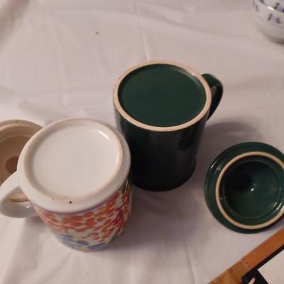 pair of lidded mugs
