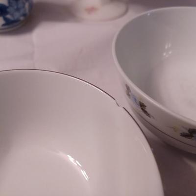 3 Porcelain Rice Bowls