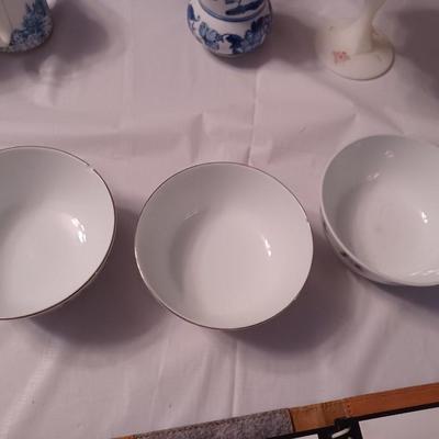 3 Porcelain Rice Bowls