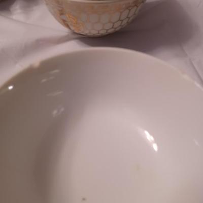 5 White Porcelain Soup bowls