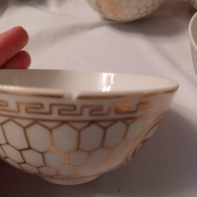 5 White Porcelain Soup bowls