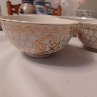 5 White Porcelain Soup bowls